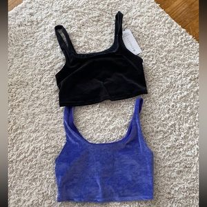 NWT Bundle of Athleta bras, size medium, velvet cut-out crop